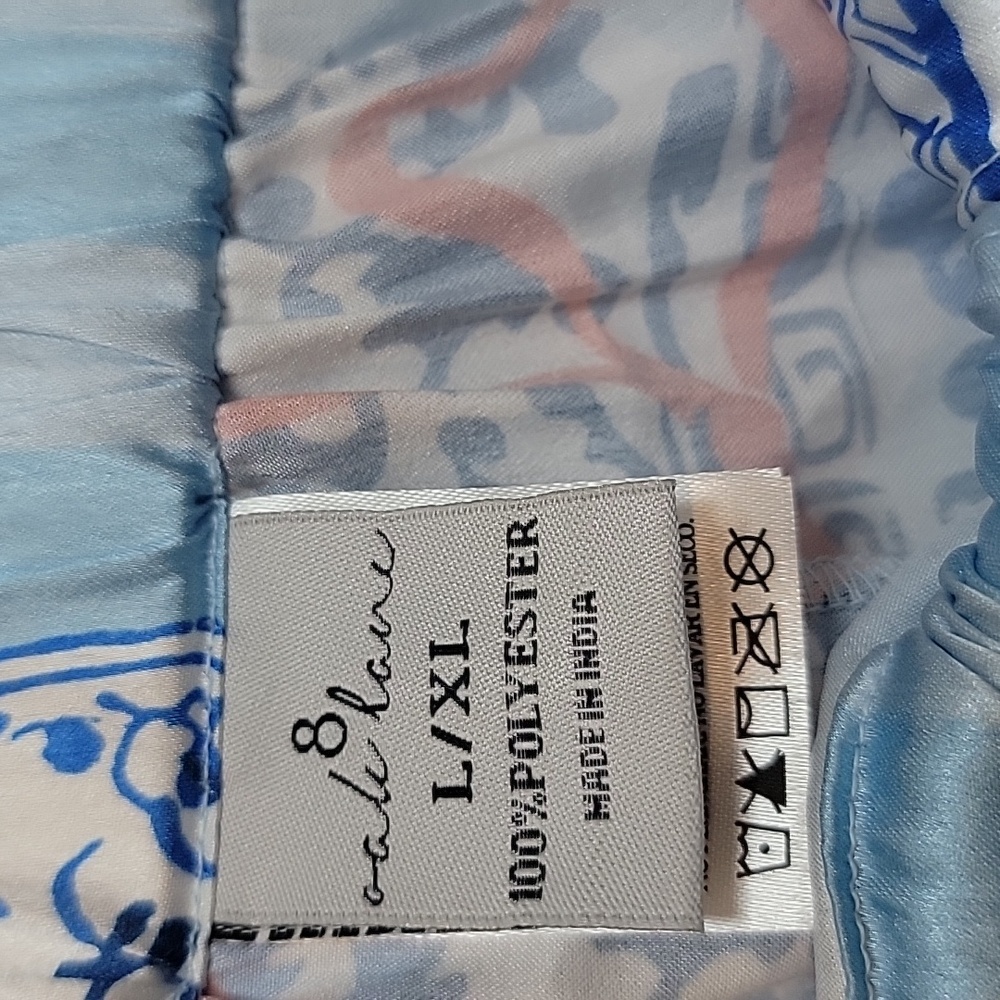 8 Oak Lane | Chic Blue Ginger Jar Print Pajama Set - Picture 10 of 12